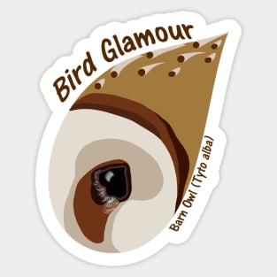 Barn Owl (Large Text) Sticker